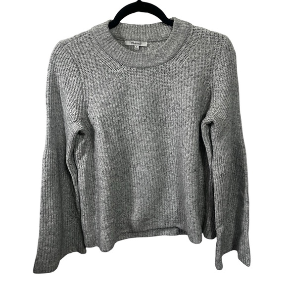 Madewell Merino Wool Blend Gray Sweater Sz Small - Picture 1 of 9